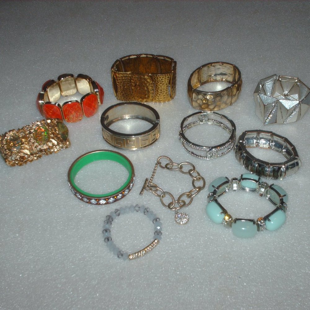 Bundle of 12 colorful bracelets